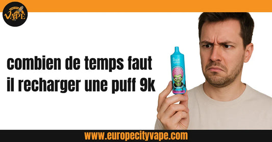combien de temps faut il recharger une puff 9k