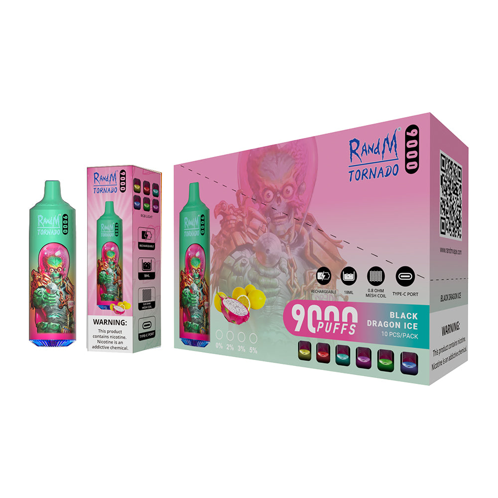 RAndM Tornado 9000 Puffs Disposable Vape (Box Of 10)
