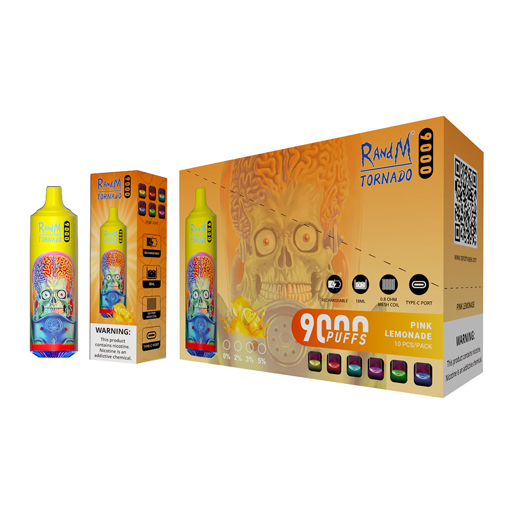 RAndM Tornado 9000 Puffs Disposable Vape (Box Of 10)