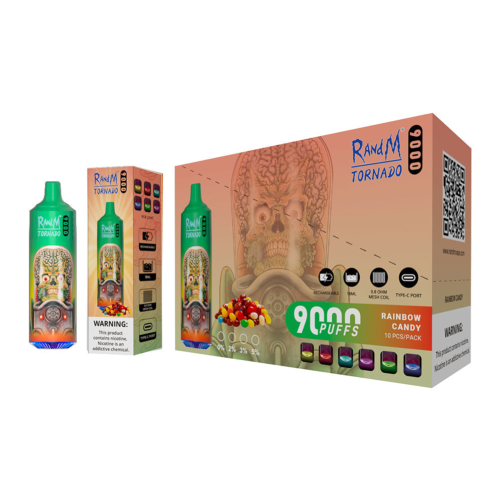 RAndM Tornado 9000 Puffs Disposable Vape (Box Of 10)