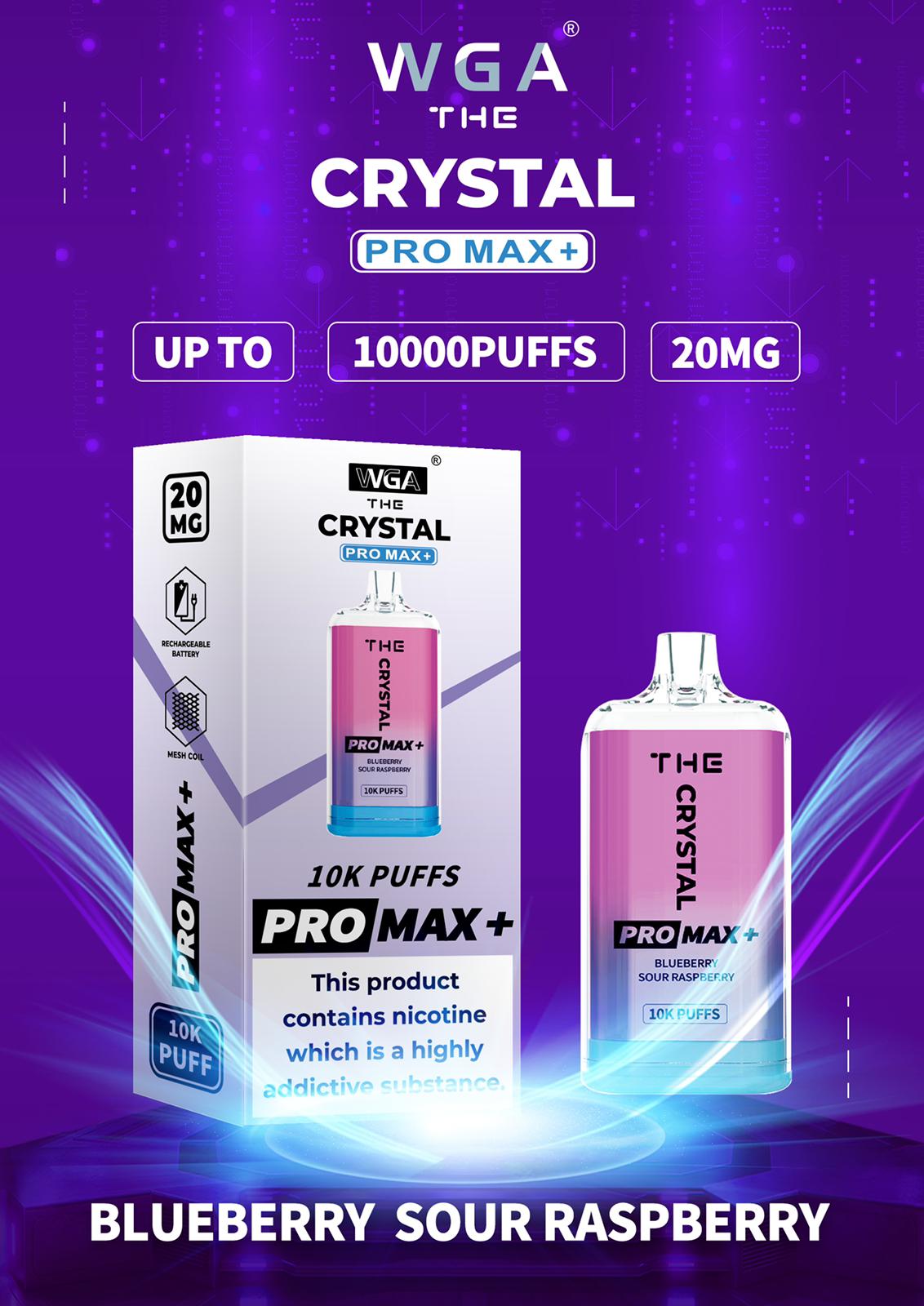 The Crystal Pro Max + 10000 Puffs Disposable Vape Pod