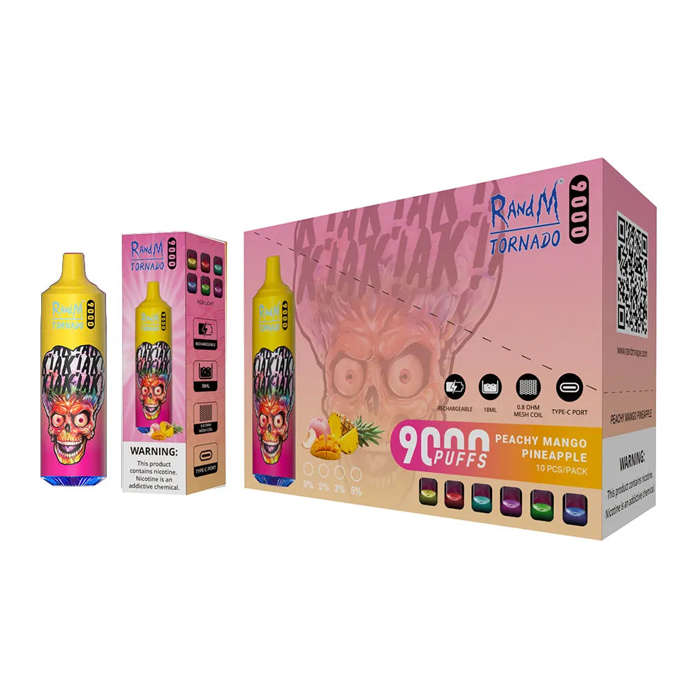 RAndM Tornado 9000 Puffs Disposable Vape (Box Of 10) Euro City Vape RAndM Tornado 9000 Puffs Disposable Vape (Box Of 10) Euro City Vape