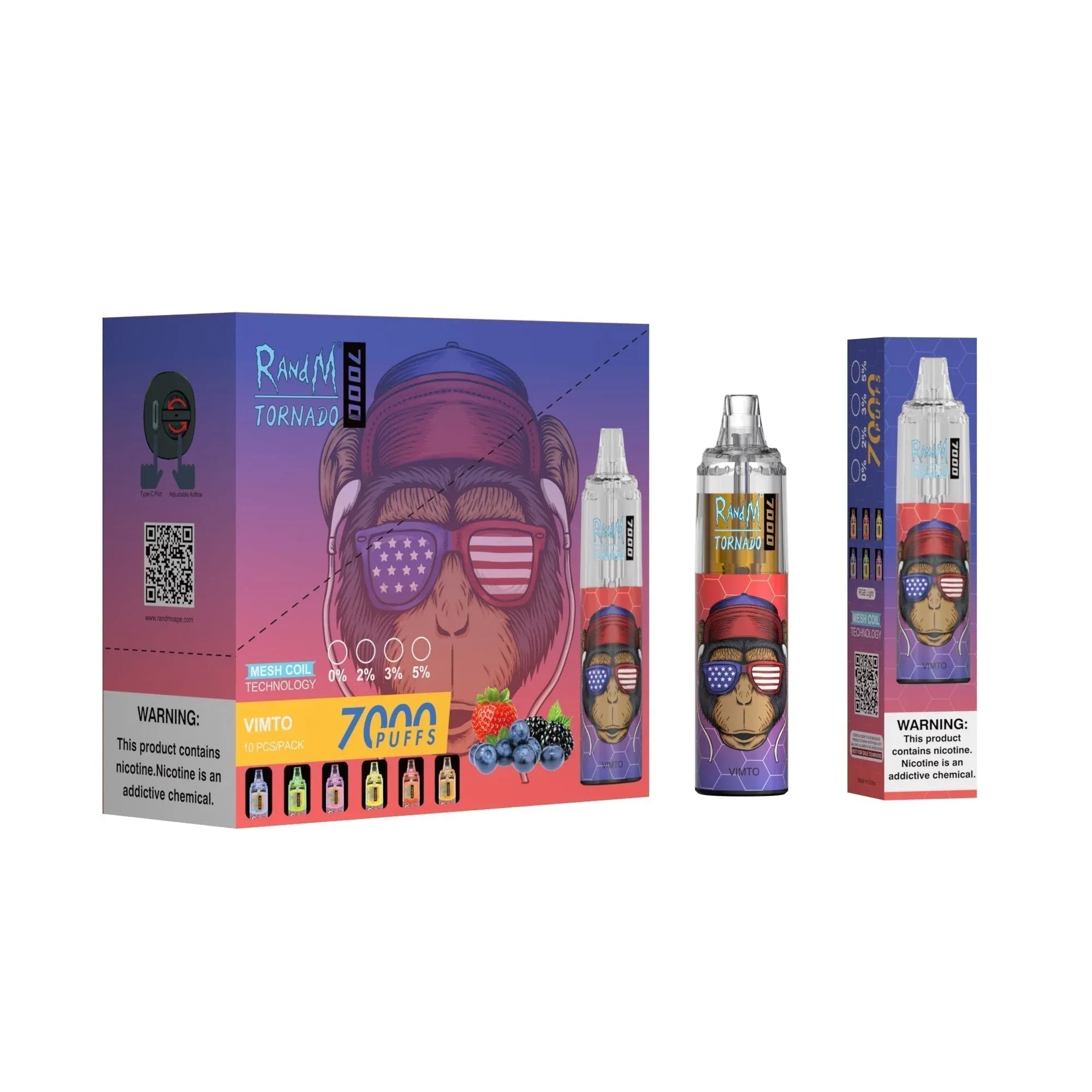 RAndMTornado7000PuffsVimto