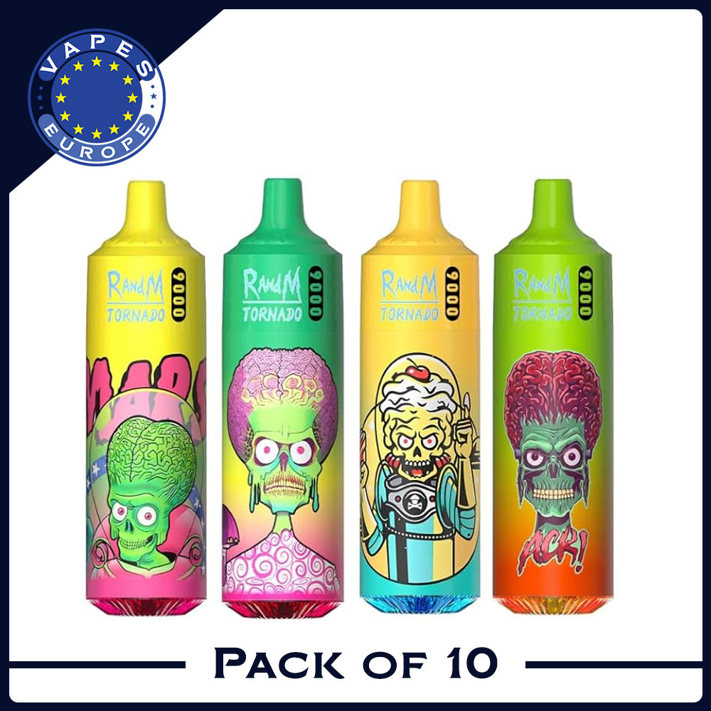RAndM Tornado 9000 Puffs Disposable Vape Box Of 10