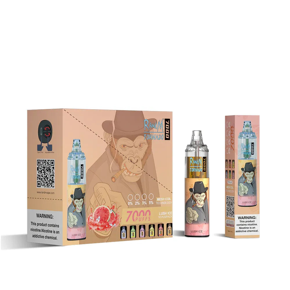 RAndM Tornado 7000 Puffs Red apple lemon1