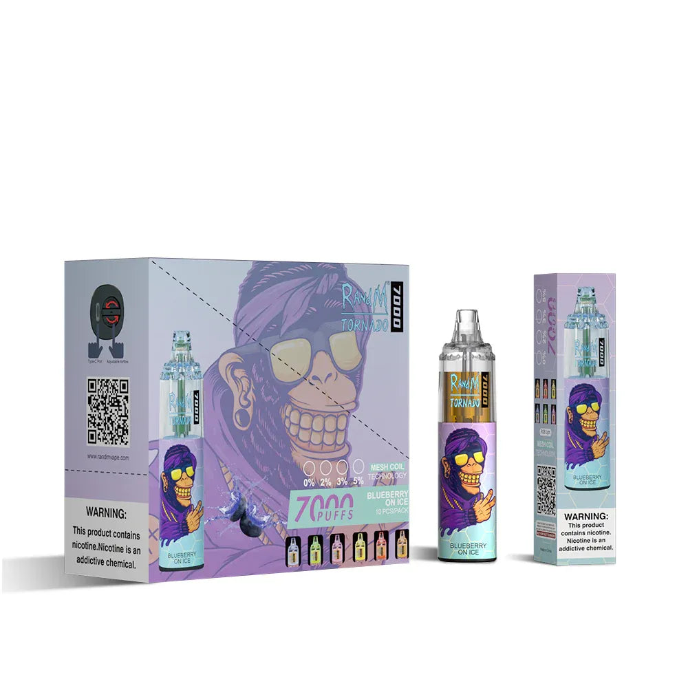 RAndM Tornado 7000 Puffs Blueberry Ice