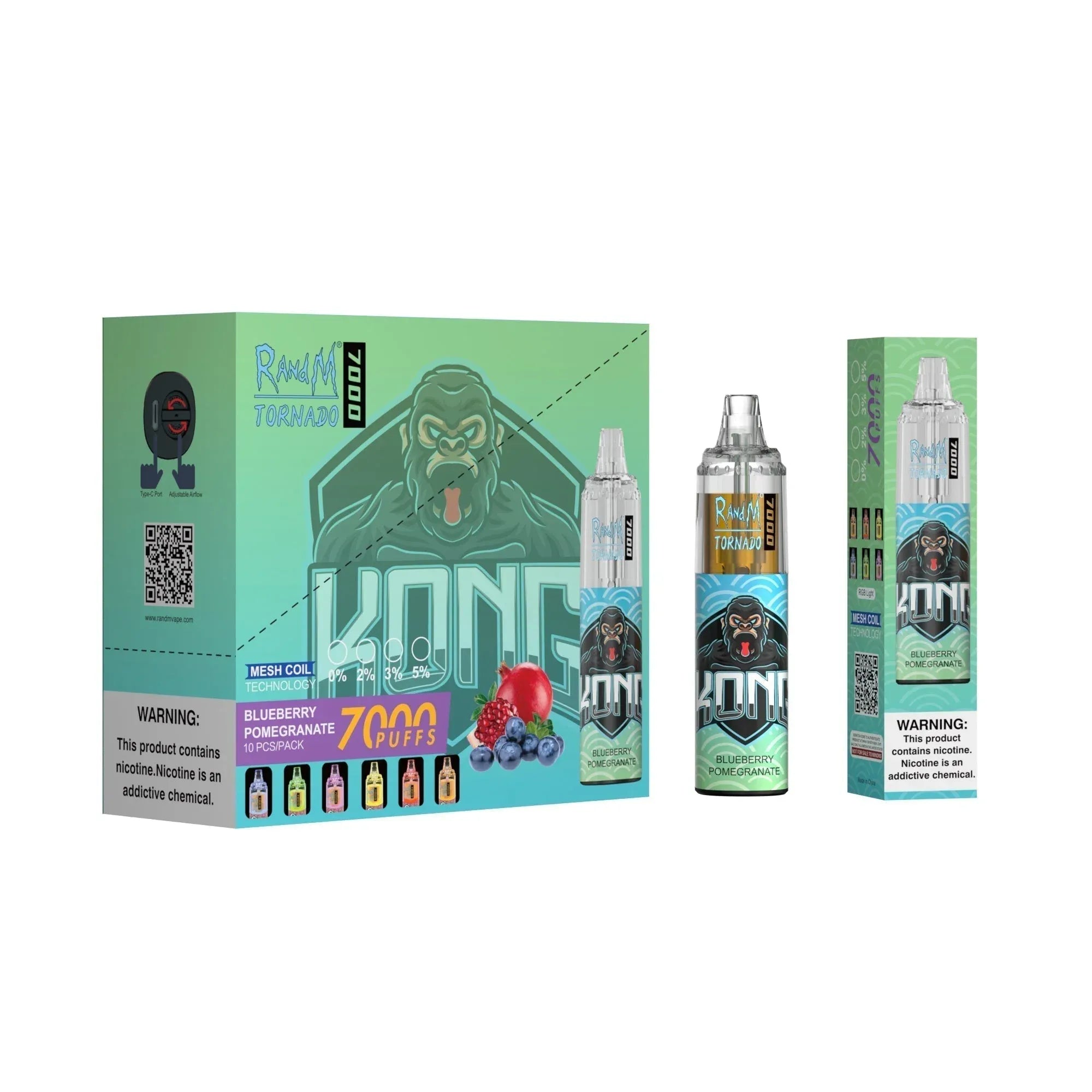 RAndM Tornado 7000 Puffs Blueberry palmgranade