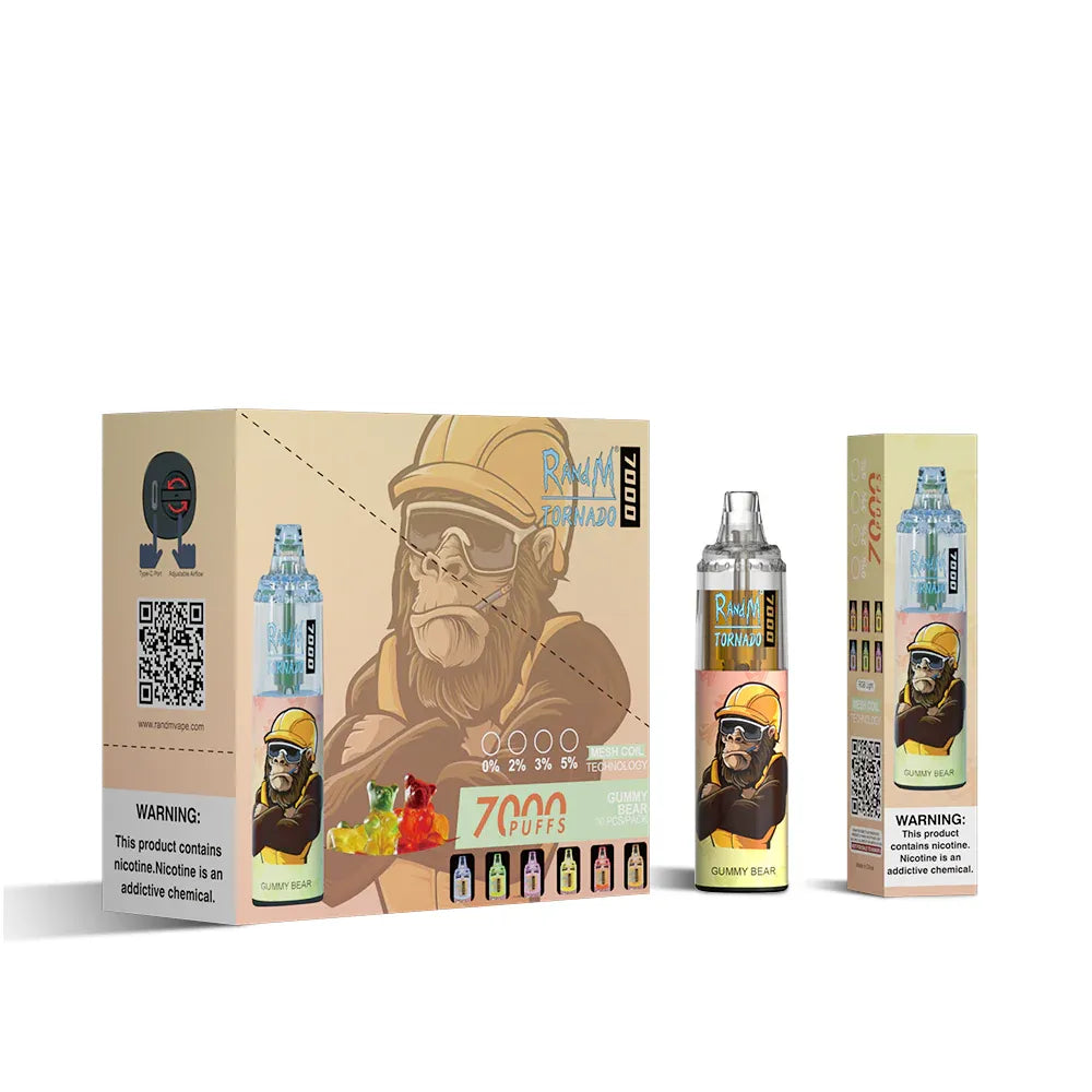 RAndM Tornado 7000 Puffs Cherry Peach