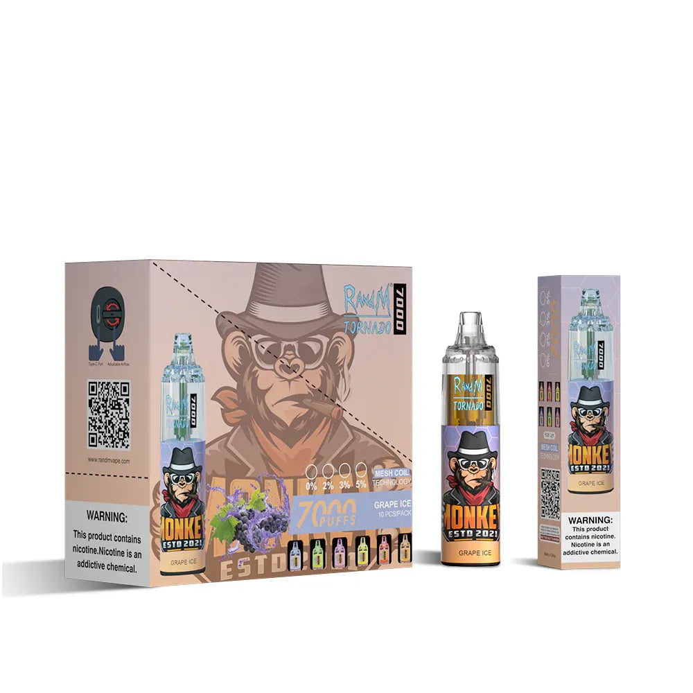 RAndM Tornado 7000 Puffs Grape Ice