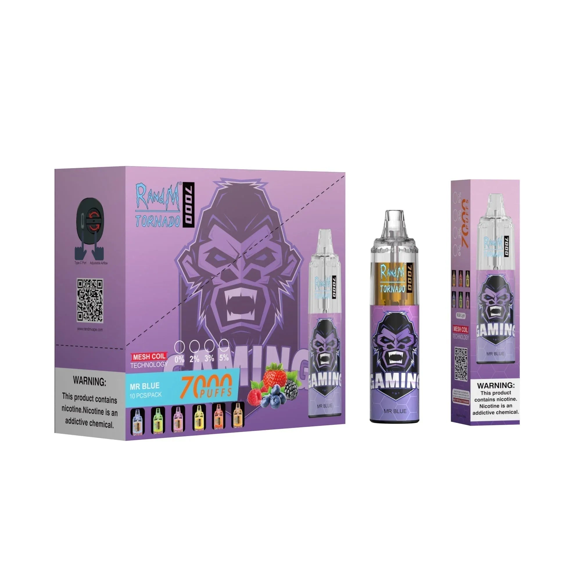 RAndM Tornado 7000 Puffs Mr Blue