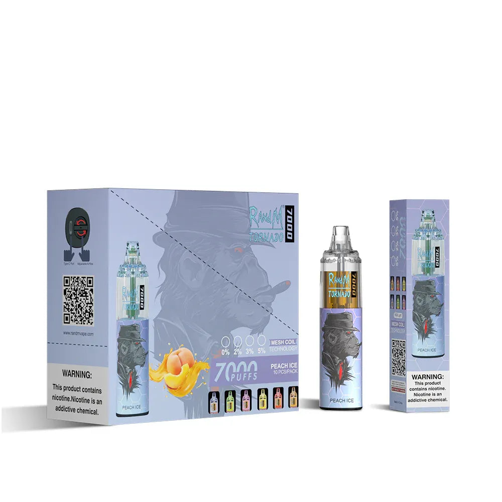 RAndM Tornado 7000 Puffs Peach Ice