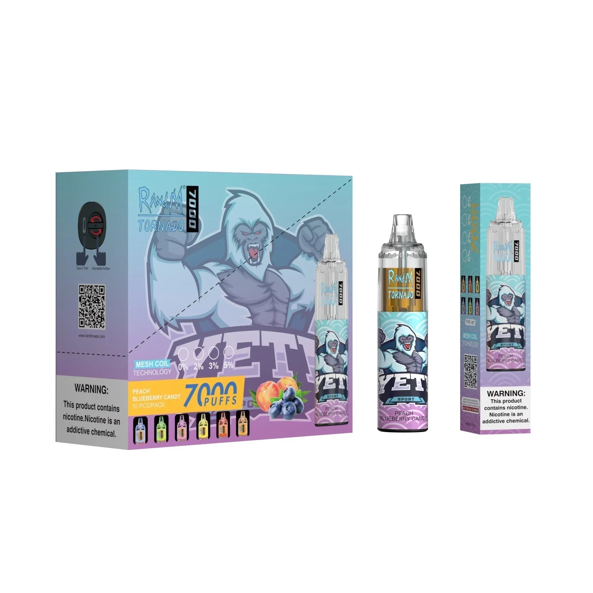 RAndM Tornado 7000 Puffs Peach watermelon