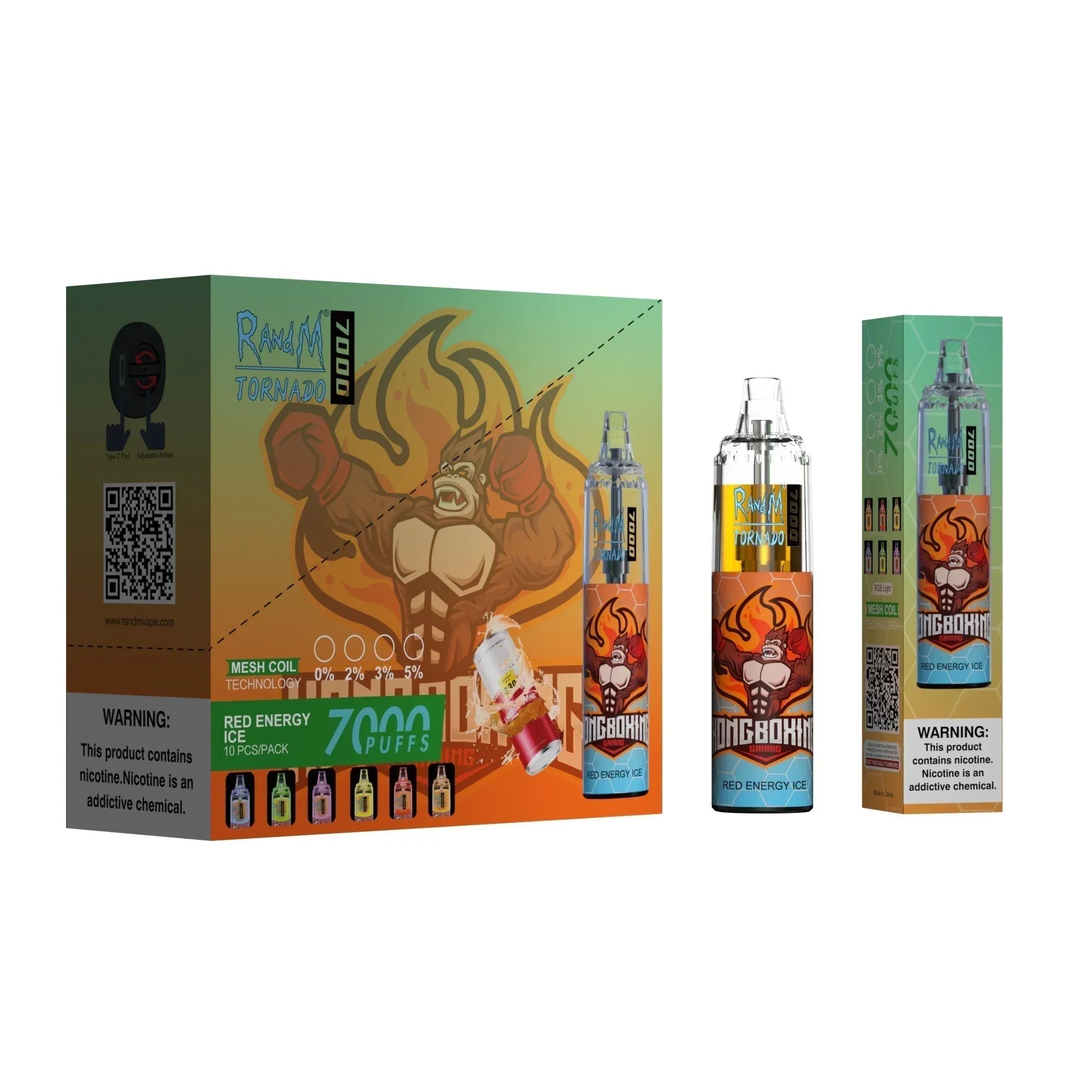 RAndM Tornado 7000 Puffs Red Energy Ice