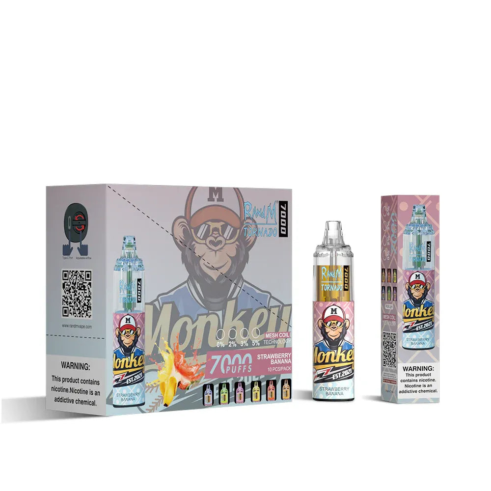RAndM Tornado 7000 Puffs Strawberry Banana