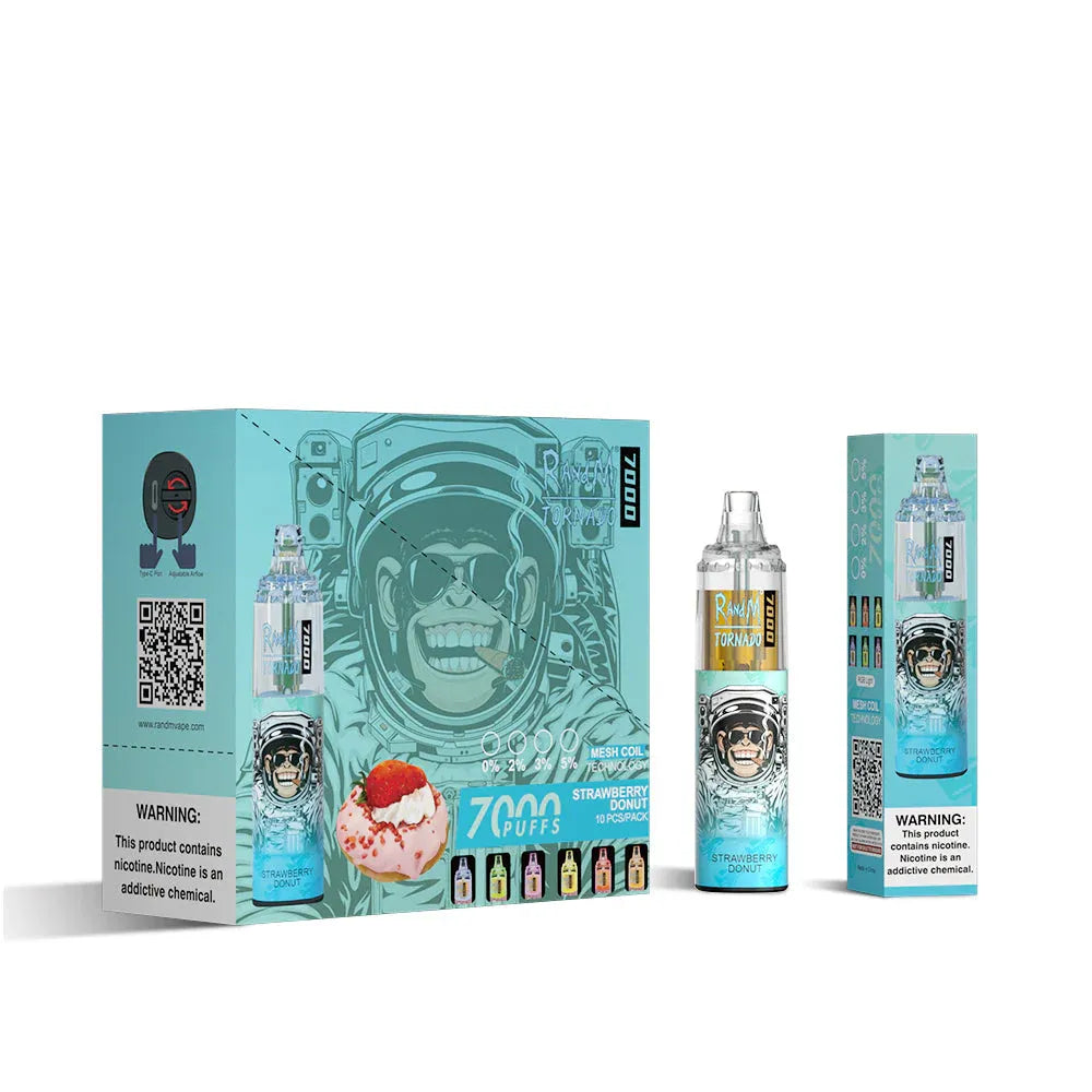 RAndM Tornado 7000 Puffs Strawberry Donut