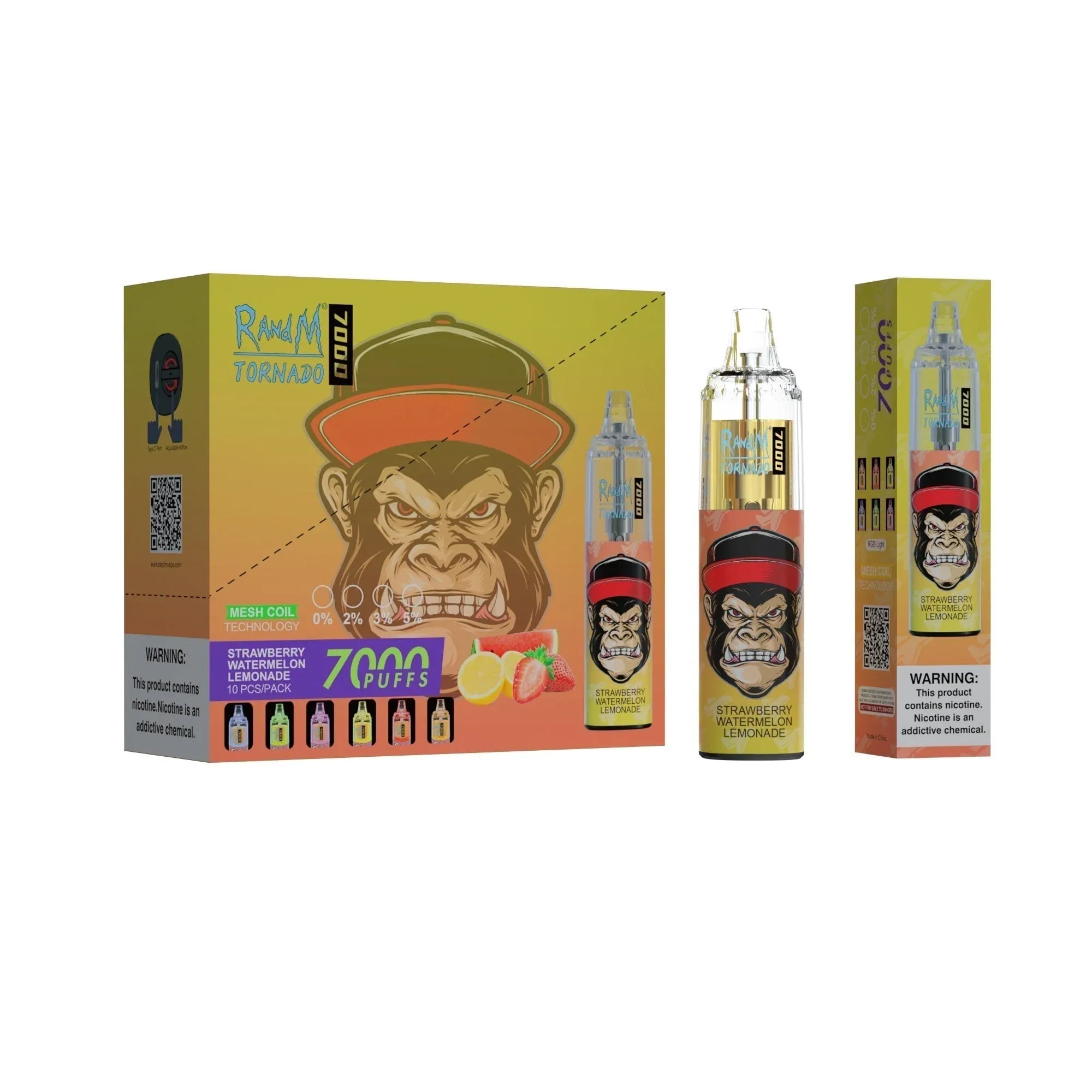 RAndM Tornado 7000 Puffs Strawberry watermelon lemonade