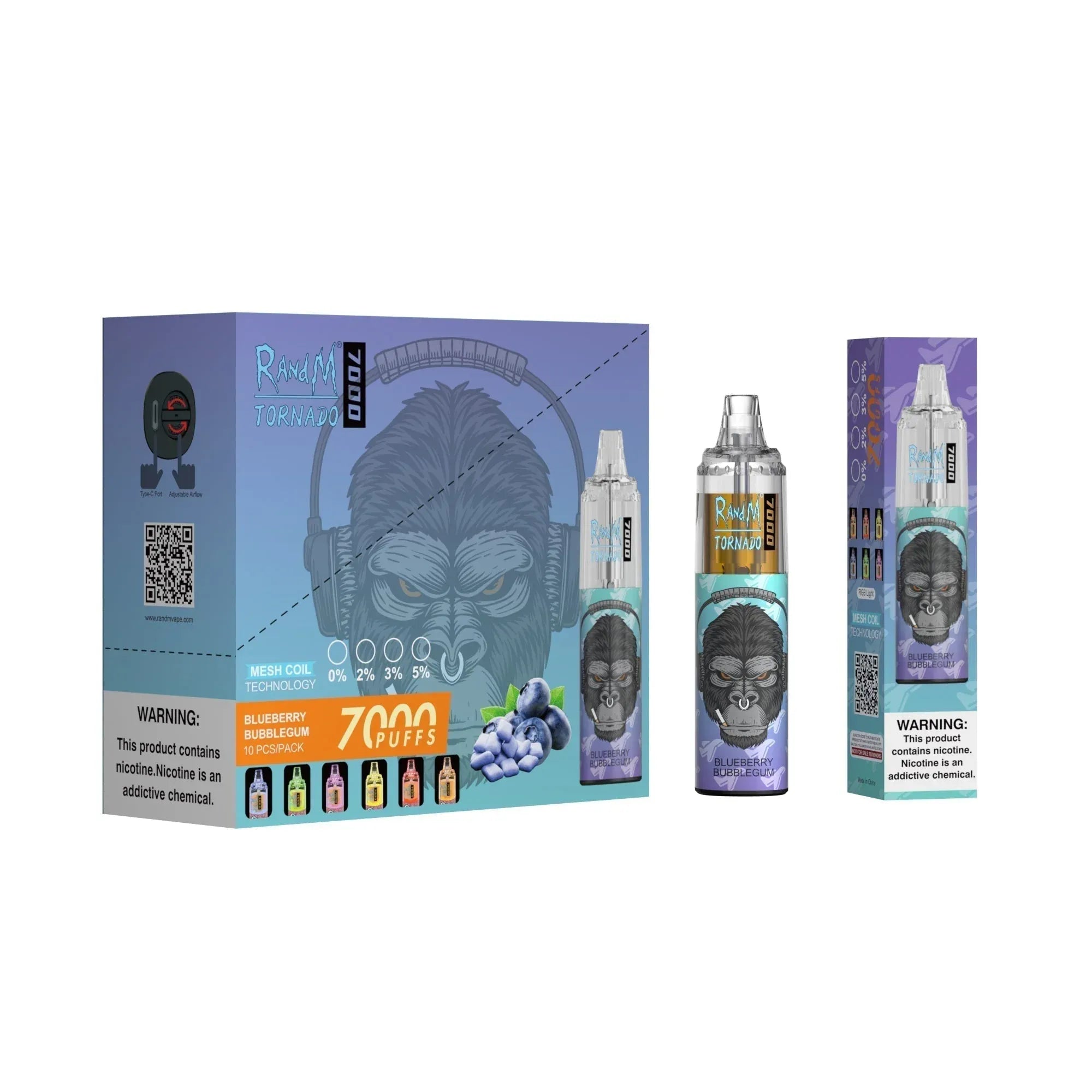 RAndM Tornado 7000 Puffs blueberry watermelon