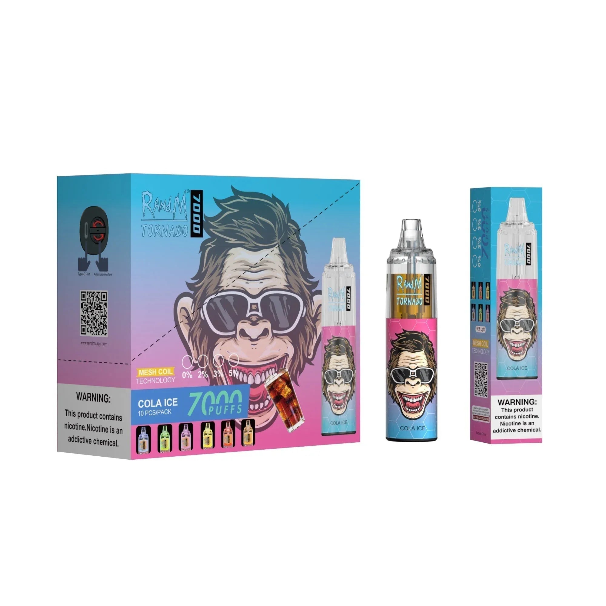 RAndM Tornado 7000 Puffs cola ice