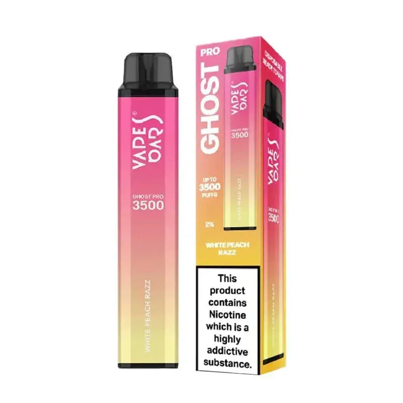 Ghost Pro 3500 Puffs Disposable Vape white peach razz
