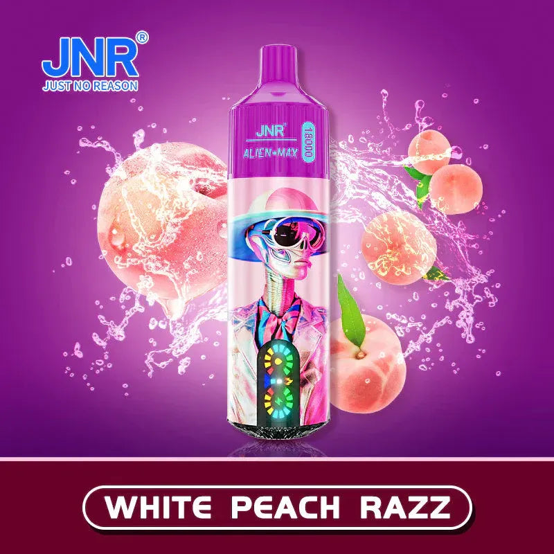 JNR Alien Max 18000 White peach razz
